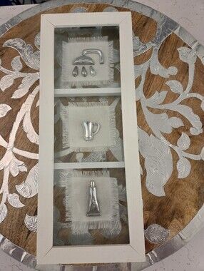 Decor - Shadow Box Display with Bathroom Icons